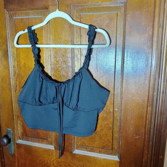 SHEIN Curve Womens Plus 1X black crop top - Picture 1 of 5